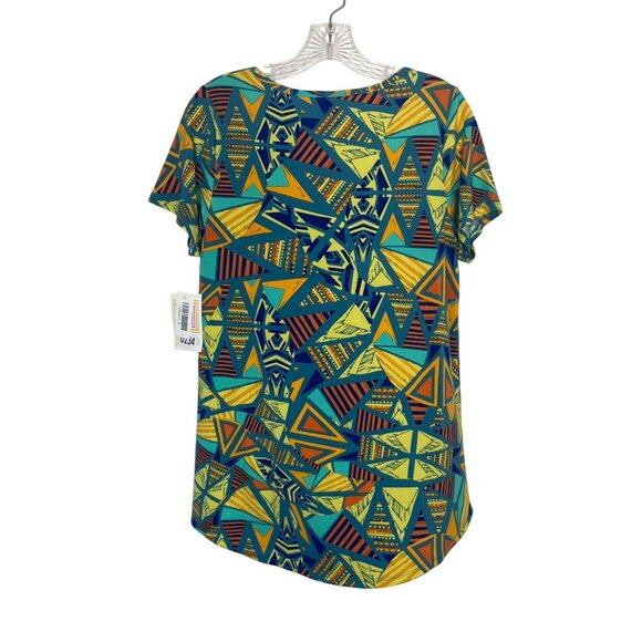 LuLaRoe Classic Tshirt Womens Small Geometric Print Short Sleeve New - Picture 2 of 9